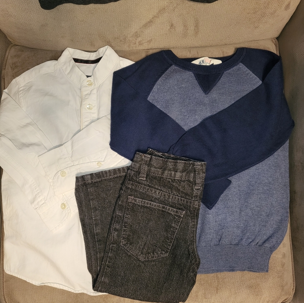 3 Piece MASSIMO DUTTI H&M NAUTICA Boys Bundle Outfit Tops Jeans Size 2T
